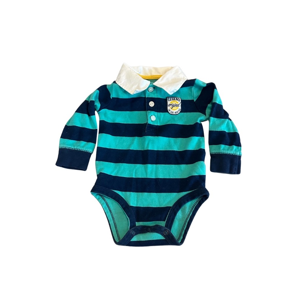 Carter's Blue and Green Onesies 6 months